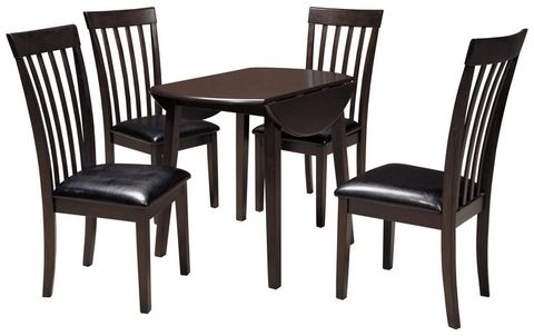 Hammis 5-Piece Round Drop Leaf Table Set By Signature Design By Ashley ... inside Styling Your Dining Area with the Hammis Round Drop Leaf Table